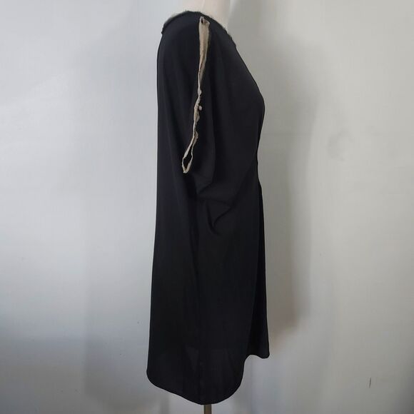BCBGMAXAZRIA Runway Asymmetrical Cold Shoulder Color Block Tunic Dress Size XS - Picture 7 of 15